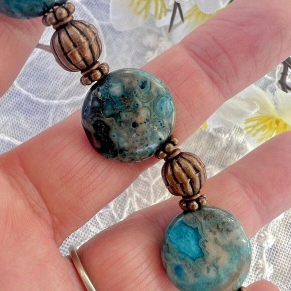 Vintage 90’s Agate Bead Bracelet - Picture 3 of 11